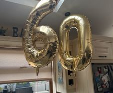 60 number balloons