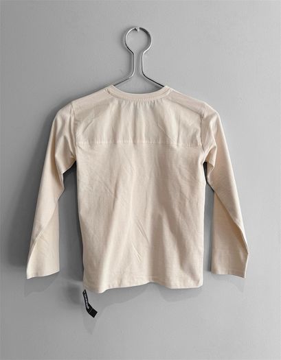 New Dunnes Stores Cream Ribbed Henley Long Sleeve Top
