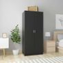 Wardrobe Black 80x52x180 cm Chipboard Image 9