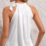 Tie neck white top fits Xs/s m Image 2