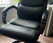 Black leather office chair