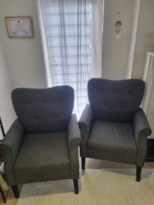 Grey armchairs