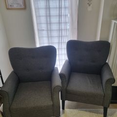 Grey armchairs
