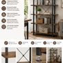 Bookcase Stable Standing Shelf with 5 Shelves  Levels sturdy storage Image 8