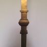 Art deco brass & inlay wood standard lamp Image 2