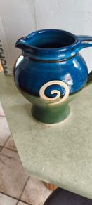 Stunning Jack O'patsy Irish Studio Pottery Water Custard Milk Pitcher Jug 18cm H