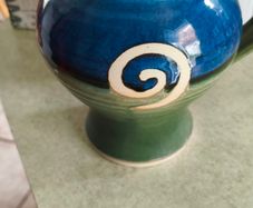 Stunning Jack O'patsy Irish Studio Pottery Water Custard Milk Pitcher Jug 18cm H