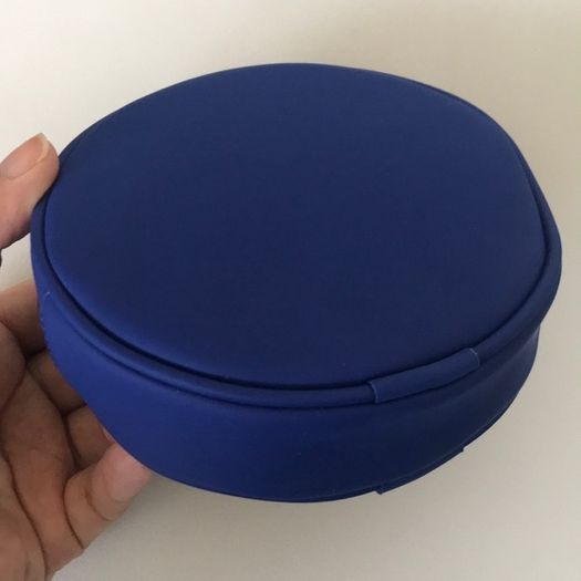 Dior beauty royal blue round Makeup bag pouch