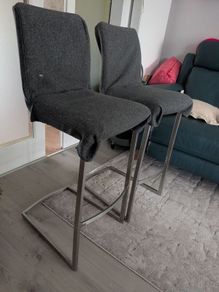 stainless steel bar stool (covers not included)