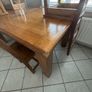 Solid oak table with 4 chairs . Extendable Image 3