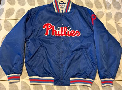 Vintage Majestic Philadelphia Phillies Satin Varsity Jacket