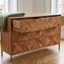 Swoon Norrebro 6 Drawer Chest  Mint Condition Solid Acacia & Brass (Mid Century / West Elm Style) Image 2