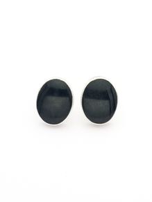 925 Silver Black Onyx Stud Earrings
