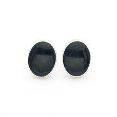 925 Silver Black Onyx Stud Earrings