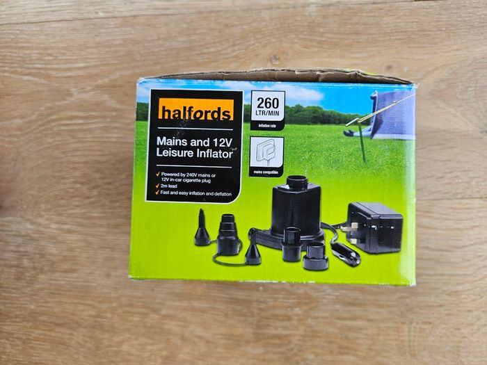 Bestway double airbed with Halfords electric pump EUR20