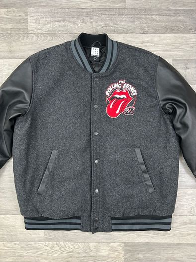Amplified Rolling Stones Varsity Bomber Jacket Mens Large