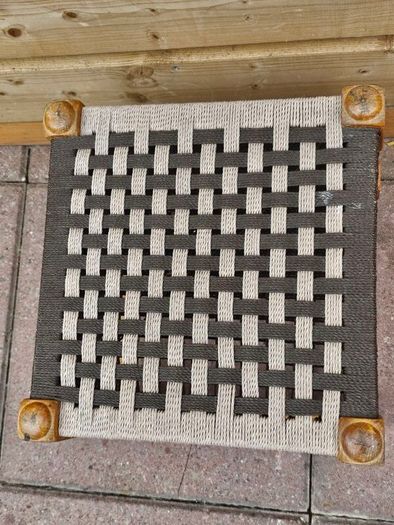 Vintage Woven Sugan Stool