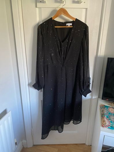 Warehouse ladies black sparkly dress