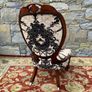 Antique Victorian Walnut bedroom Chair. Image 6