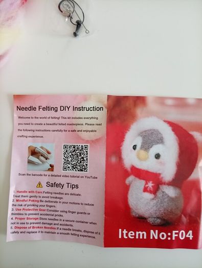 Needle Felting kit "Penguin"