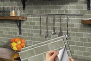 Kitchen Tile Stickers, 24PCS Brick Bathroom Self Adhesive Peel and Stick Wall Stickers Vinyl Splashback Wall Stick on Tiles for Home Decor 15x30 cm