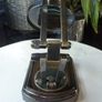 Antique-Style Brass Desktop Magnifying Glass on Folding Stand Image 5