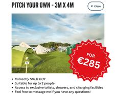 Electric Picnic - Silver Campsite (Pitch Your Own - 3m x 4m) [Pink Moon]