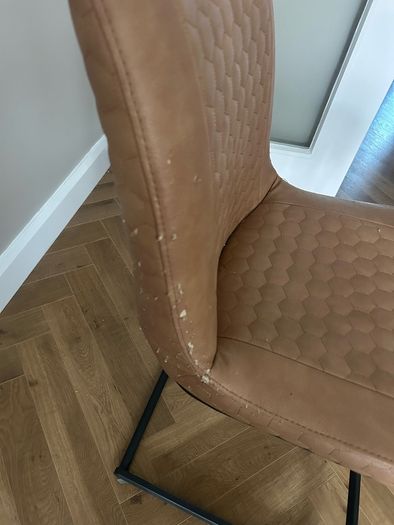 8 Tan Dining chairs