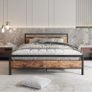 King Size Bed Frame with Wooden Headboard Image 8