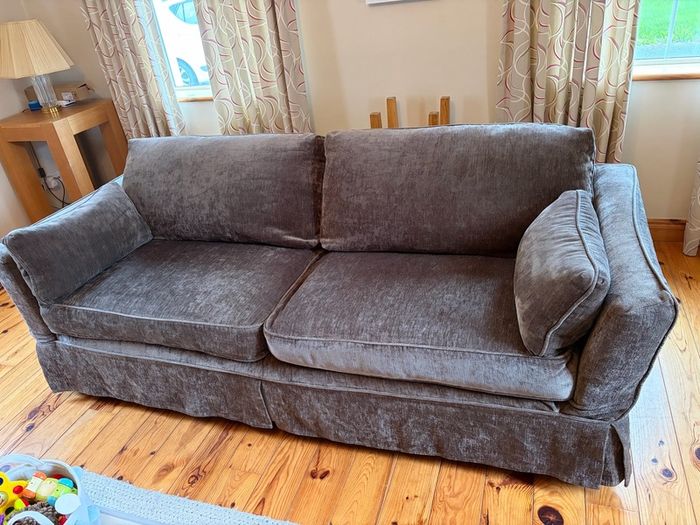 Feather And Down Two Seater Couch And Armchair