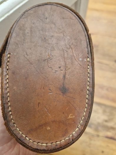 Rough Estimate of 35/40 grams of Antique Silver Brushes and Leather Case