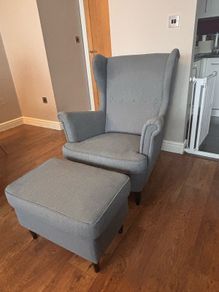 Ikea Armchair and footstool