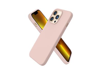 Liquid Silicone Shockproof Case For iPhone 13 Pro Luxury Soft Phone Cover Sand Pink New - FHT3IP13PLK