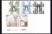 1985 Ireland Ireland Keep in Touch Architecture Definitive Stamps Booklet Pane on An Post First Day Cover (FDC) with Dublin pictorial cancel