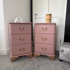 Refinished bedside lockers