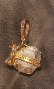 Juicy couture banner heart with bow charm