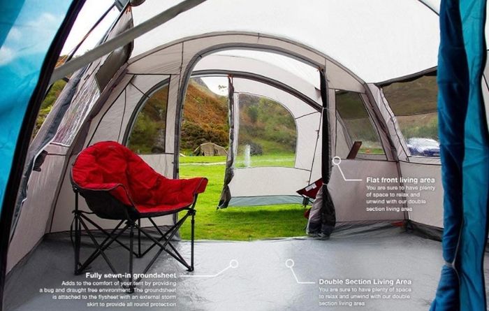 Purbeck 600xl Tent, Vivid Grey (free Postage)
