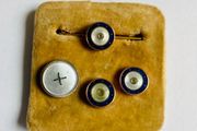 Edwardian Silver &amp; Gold Tone Buttons &amp; Brooch