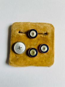 Edwardian Silver & Gold Tone Buttons & Brooch