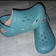 Brand New M&S Unisex Crocs With Cosy Fur Lining - Colour - Dusted Aqua - Size - U.K.12 - RRP - 10.00 - Sterling - 13.99 - Euro