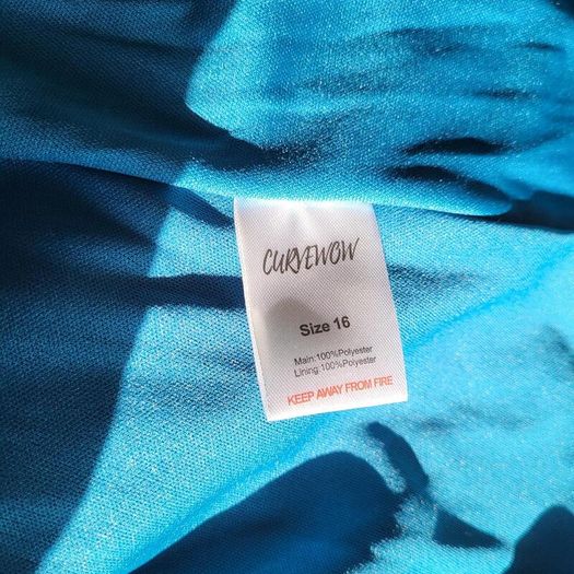 CurveWow teal occasion dress, Size 16, BNWT