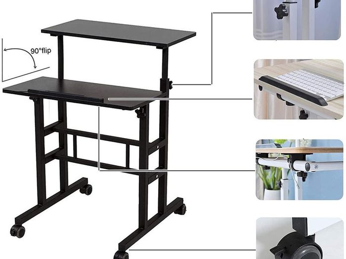 Stand Up Desk Computer Desk Mobile Workstation - Free Delivery Nationwide