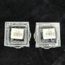 Pair Waterford Crystal Metropolis Votive Tealight Candle Holders Image 4