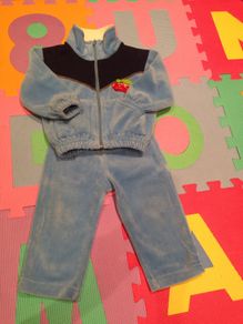 Boy velour track siut