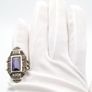 1930s Art Deco Silver Marcasite Cocktail Ring Image 10