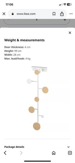2 x Ikea door hanger (brand new)