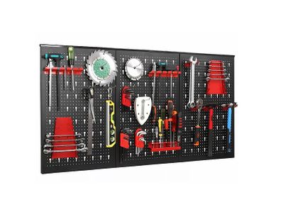 Metal Perforated Tool Wall Storage Rack Unit