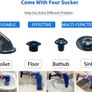 Air Pump Drain Unblocker Heavy Duty,High Pressure Toilet Plunger Sewer Dredge Cleaning Tool, Sink Unblocker with 4 Suckers for Kitchen Bathtub Shower Image 4