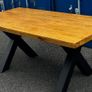 Solid Oak Dining Table 180cm, Ex Display Like New Image 3