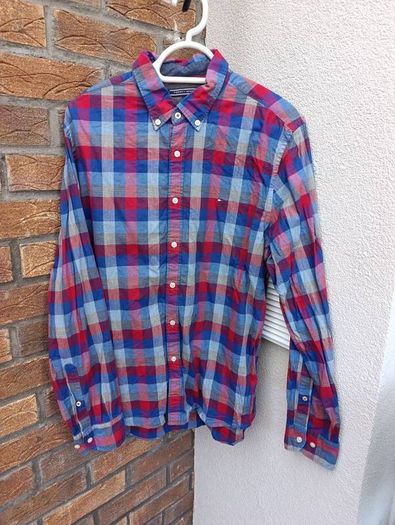 Tommy Hilfiger Vibrant Button Down Shirt Mens Large L Slim Fit